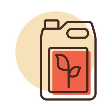 Bitki gübresi kutusu vektör ikonu. Toprağın kimyasal döllenmesi. Tarım, bahçe ve bitkiler için grafik sembolü Web sitesi ve uygulama tasarımı, logo, uygulama, UI