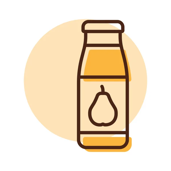 Bottle Pear Juice Vector Isolated Icon Graph Symbol Children Newborn — Stock Vector