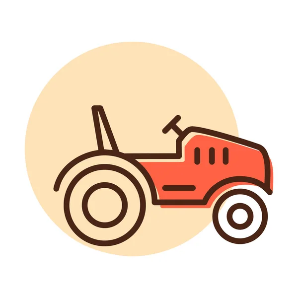 トラクターアイコン 農家の機械 農業標識 ウェブサイトのデザイン アプリ Uiのグラフシンボル ベクターイラスト Eps10 — ストックベクタ
