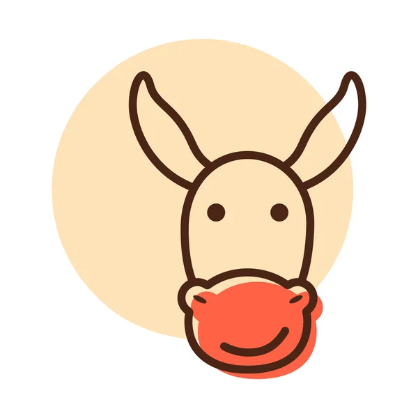 Eselikone Illustration Des Nutztiervektors Landwirtschaftszeichen Grafik Symbol Für Ihr Webseiten — Stockvektor