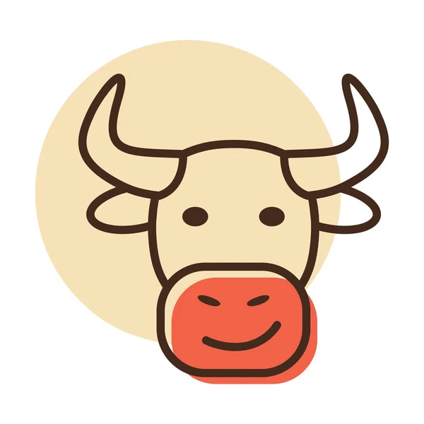 Icône Bull Illustration Vectorielle Des Animaux Ferme Panneau Agricole Symbole — Image vectorielle