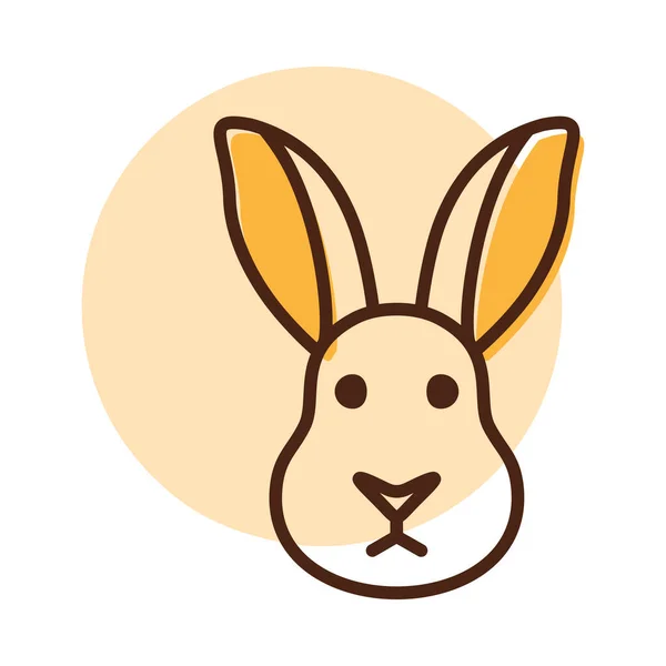 Icona Del Coniglio Fattoria Animale Vettoriale Illustrazione Segnale Agricolo Simbolo — Vettoriale Stock