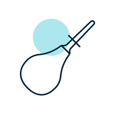 Enema izole edilmiş tasarım izole vektör simgesi. İlaç ve sağlık sigortası, tıbbi destek işareti. Tıbbi web sitesi ve uygulama tasarımı için grafik sembolü, logo, uygulama, UI