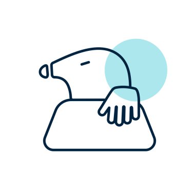 Bahçe araçları için izole edilmiş bir köstebek simgesi. Tarım işareti. Web sitenizin tasarımı için grafik sembolü, logo, uygulama, UI. Vektör illüstrasyonu, EPS10.