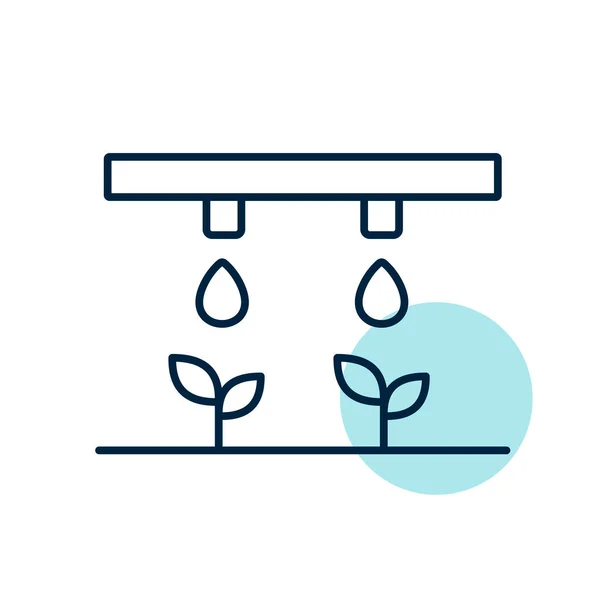 灌漑システムのベクトルアイコンをドロップします 農業標識 ウェブサイトのデザイン アプリ Uiのグラフシンボル ベクターイラスト Eps10 — ストックベクタ
