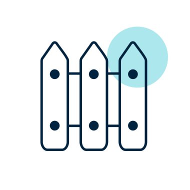 Ahşap çit bahçesi izole vektör ikonu. Tarım, bahçe ve bitkiler için grafik sembolü Web sitesi ve uygulama tasarımı, logo, uygulama, UI