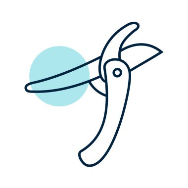 Budama makası, bahçe kesicileri izole edilmiş vektör ikonu. Tarım, bahçe ve bitkiler için grafik sembolü Web sitesi ve uygulama tasarımı, logo, uygulama, UI
