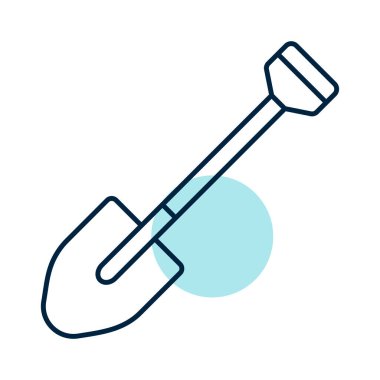 Bahçe küreği vektör simgesi. Tarım, bahçe ve bitkiler için grafik sembolü Web sitesi ve uygulama tasarımı, logo, uygulama, UI