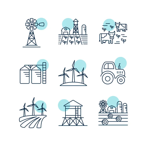 Izolowana Ikona Farm Field Znak Rolnictwa Symbol Graficzny Dla Projektu — Wektor stockowy