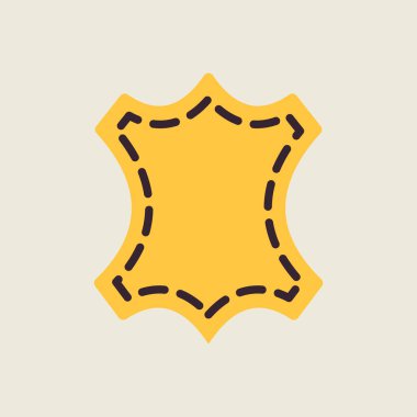 Deri düz ikon. Çiftlik hayvanı işareti. Web sitenizin tasarımı için grafik sembolü, logo, uygulama, UI. Vektör illüstrasyonu
