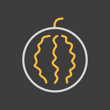 Karpuz yassı simgesi. Tarım işareti. Web sitenizin tasarımı için grafik sembolü, logo, uygulama, UI. Vektör illüstrasyonu, EPS10.
