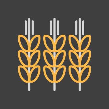 Dikenler ve buğday ikonu taneleri. Tarım işareti. Web sitenizin tasarımı için grafik sembolü, logo, uygulama, UI. Vektör illüstrasyonu, EPS10.