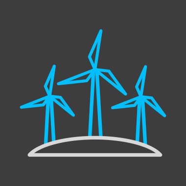 Yel değirmeni düz ikonu. Tarım işareti. Web sitenizin tasarımı için grafik sembolü, logo, uygulama, UI. Vektör illüstrasyonu, EPS10.