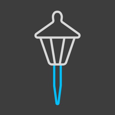 Küçük bahçe ışığı vektör simgesi. Güneş enerjili lamba işareti. Tarım, bahçe ve bitkiler için grafik sembolü Web sitesi ve uygulama tasarımı, logo, uygulama, UI