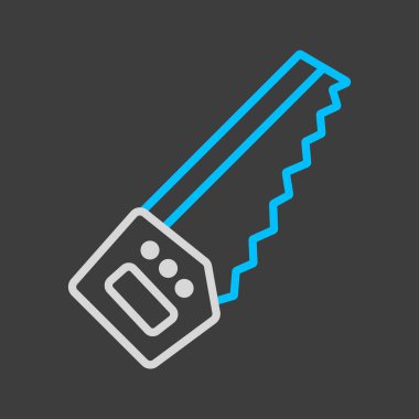 Bahçe el testeresi vektör simgesi. Tarım, bahçe ve bitkiler için grafik sembolü Web sitesi ve uygulama tasarımı, logo, uygulama, UI