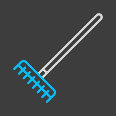 Bahçe tırmığı vektör ikonu izole. Tarım, bahçe ve bitkiler için grafik sembolü Web sitesi ve uygulama tasarımı, logo, uygulama, UI