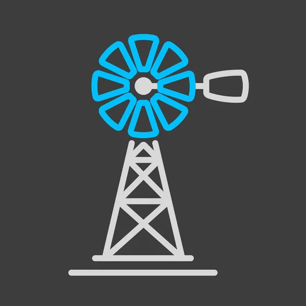 Ikona Větrné Pumpy Značka Zemědělství Grafický Symbol Pro Design Webových — Stockový vektor