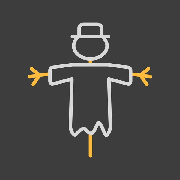 Scarecrow Vector Isolated Design Icon 사이트 디자인 그래프 — 스톡 벡터