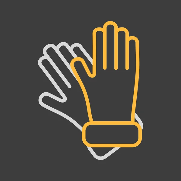 作業ベクトルアイコンのためのガーデニング手袋 農業の手の保護 手袋の安全 植物のウェブサイトやアプリのデザイン アプリ Uiのためのグラフシンボル — ストックベクタ