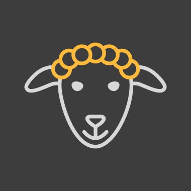 Koyun simgesi. Çiftlik hayvanı vektör çizimi. Tarım işareti. Web sitenizin tasarımı için grafik sembolü, logo, uygulama, UI. EPS10.
