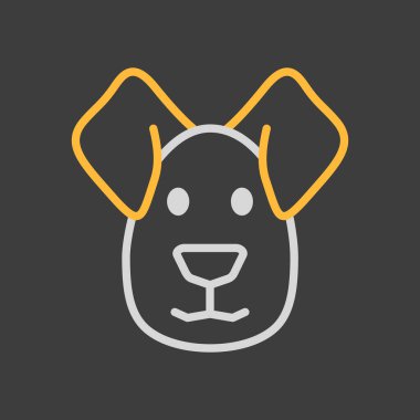 Köpek ikonu. Çiftlik hayvanı vektör çizimi. Tarım işareti. Web sitenizin tasarımı için grafik sembolü, logo, uygulama, UI. EPS10.