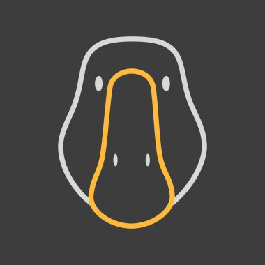 Kaz ikonu. Çiftlik hayvanı vektör çizimi. Tarım işareti. Web sitenizin tasarımı için grafik sembolü, logo, uygulama, UI. EPS10.