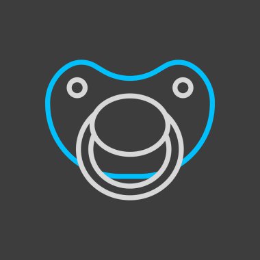 Bebek emzik vektör ikonu. Çocuklar ve yeni doğmuş bebekler için grafik sembolü Web sitesi ve uygulama tasarımı, logo, uygulama, UI