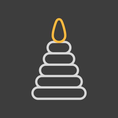 Piramit oyuncak vektörü izole edilmiş ikon. Çocuklar ve yeni doğmuş bebekler için grafik sembolü Web sitesi ve uygulama tasarımı, logo, uygulama, UI