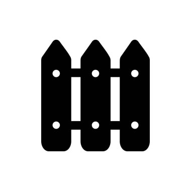 Ahşap çit bahçe vektör sembolü. Tarım, bahçe ve bitkiler için grafik sembolü Web sitesi ve uygulama tasarımı, logo, uygulama, UI