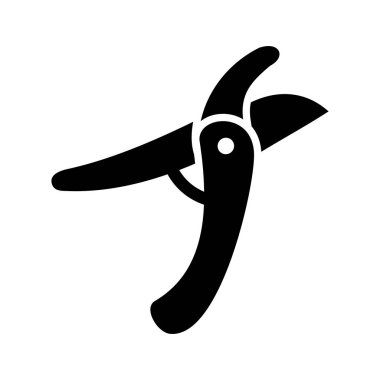 Budama makası, bahçe kesicileri vektör sembol simgesi. Tarım, bahçe ve bitkiler için grafik sembolü Web sitesi ve uygulama tasarımı, logo, uygulama, UI