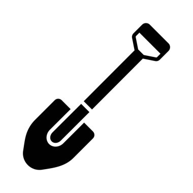 Bahçe küreği izole vektör sembol. Tarım, bahçe ve bitkiler için grafik sembolü Web sitesi ve uygulama tasarımı, logo, uygulama, UI