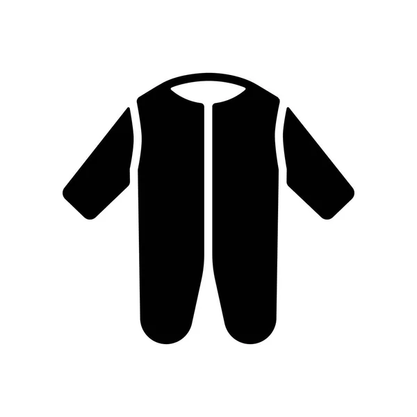 Babybody Suit Vektor Glyf Ikon Baby Romper Diagram Symbol För — Stock vektor