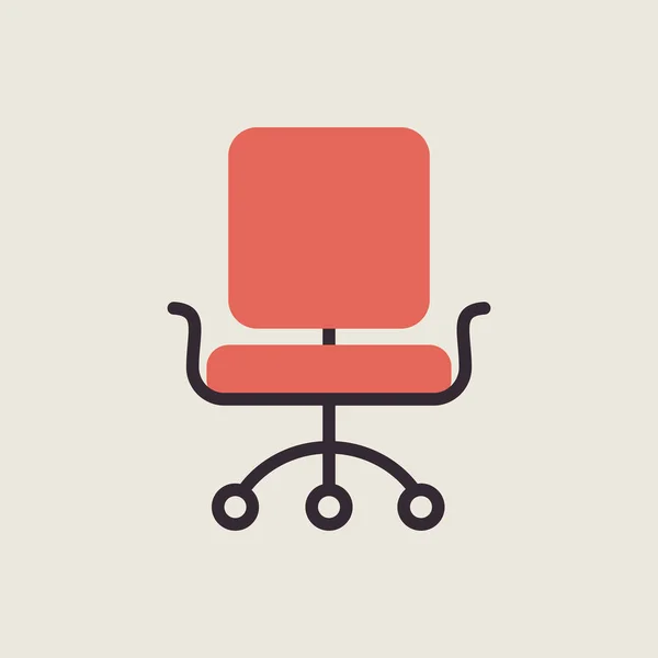 사무실 의자에는 고립된 아이콘이 그려져 비즈니스 사이트 디자인을 그래프 입니다 — 스톡 벡터