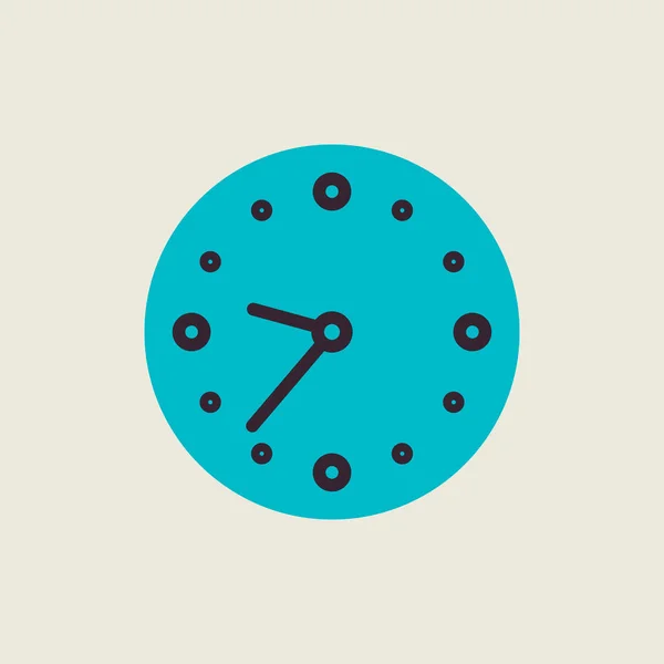 Aperçu Horloge Icône Isolée Panneau Espace Travail Symbole Graphique Pour — Image vectorielle