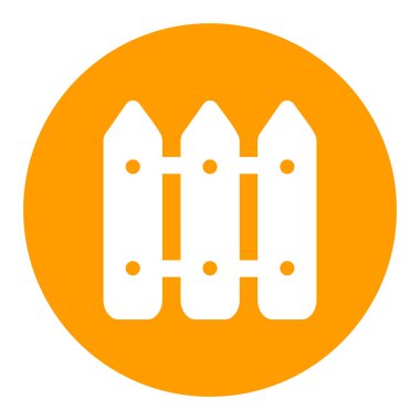 Ahşap çit bahçesi izole vektör sembolü. Tarım, bahçe ve bitkiler için grafik sembolü Web sitesi ve uygulama tasarımı, logo, uygulama, UI
