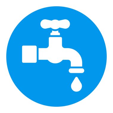 İzole edilmiş vektör simgesine sahip musluk. Tarım, bahçe ve bitkiler için grafik sembolü Web sitesi ve uygulama tasarımı, logo, uygulama, UI