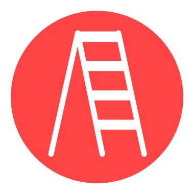 Bahçe merdivenleri, merdiven yalıtılmış vektör sembol. Tarım, bahçe ve bitkiler için grafik sembolü Web sitesi ve uygulama tasarımı, logo, uygulama, UI