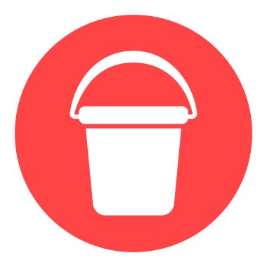 Bahçe plastik kovası izole vektör sembol. Tarım, bahçe ve bitkiler için grafik sembolü Web sitesi ve uygulama tasarımı, logo, uygulama, UI