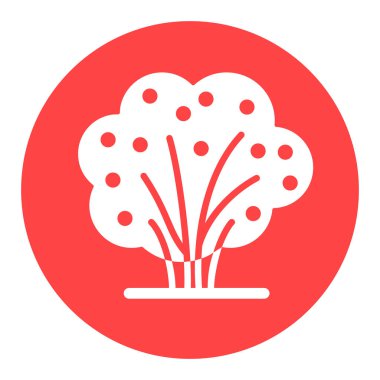 Böğürtlenli bahçe çalısı, izole vektör sembolü. Tarım, bahçe ve bitkiler için grafik sembolü Web sitesi ve uygulama tasarımı, logo, uygulama, UI