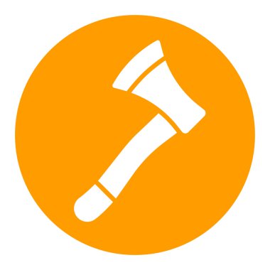 Bahçe baltası izole edilmiş sembol. Tarım, bahçe ve bitkiler için grafik sembolü Web sitesi ve uygulama tasarımı, logo, uygulama, UI