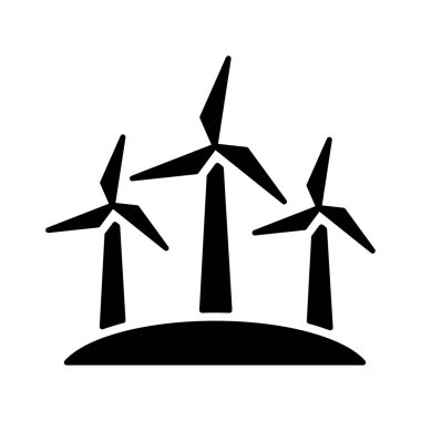 Yel değirmeni düz sembol. Tarım işareti. Web sitenizin tasarımı için grafik sembolü, logo, uygulama, UI. Vektör illüstrasyonu, EPS10.