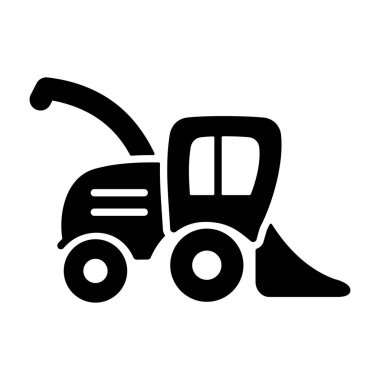 Hasat düz sembol simgesini birleştirin. Tarım işareti. Web sitenizin tasarımı için grafik sembolü, logo, uygulama, UI. Vektör illüstrasyonu, EPS10.