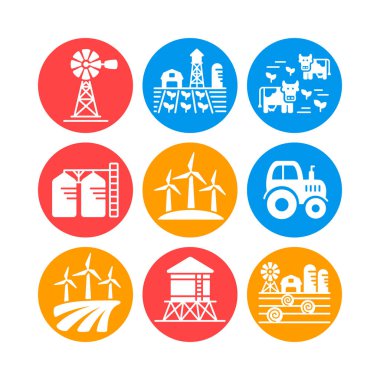 Çiftlik alanı vektör simgesi. Tarım işareti. Web sitenizin tasarımı için grafik sembolü, logo, uygulama, UI. Vektör illüstrasyonu, EPS10