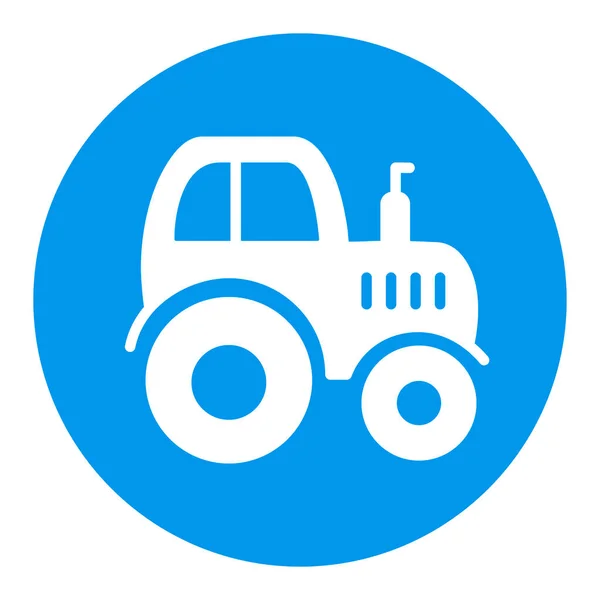 Tractor Platte Glyph Pictogram Boerenmachine Landbouwteken Grafiek Symbool Voor Website — Stockvector