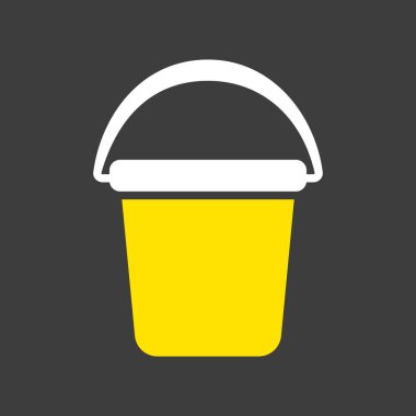 Bahçe plastik kovası izole vektör sembol. Tarım, bahçe ve bitkiler için grafik sembolü Web sitesi ve uygulama tasarımı, logo, uygulama, UI