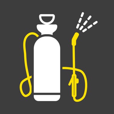 Bahçe spreyi vektör sembolü. Tarım, bahçe ve bitkiler için grafik sembolü Web sitesi ve uygulama tasarımı, logo, uygulama, UI