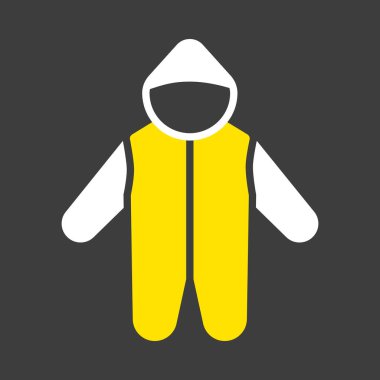 Bebek giysisi vektör simgesi. Bebek Romper. Çocuklar ve yeni doğmuş bebekler için grafik sembolü Web sitesi ve uygulama tasarımı, logo, uygulama, UI