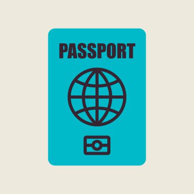 Pasaport vektörü izole edilmiş simge, tanımlama sembolü. Seyahat ve turizm web sitesi ve uygulama tasarımı, logo, uygulama, UI için grafik sembolü