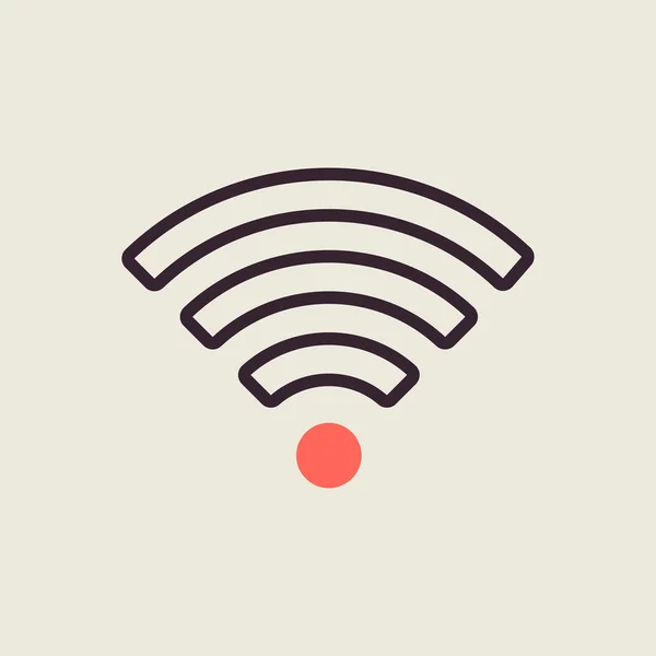 Icono Vector Red Inalámbrica Símbolo Gráfico Para Diseño Del Sitio — Vector de stock