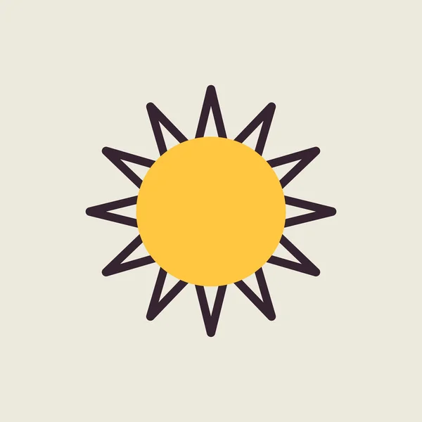 Sonnenvektorisoliertes Symbol Wetterzeichen Grafik Symbol Für Reise Und Tourismus Website — Stockvektor